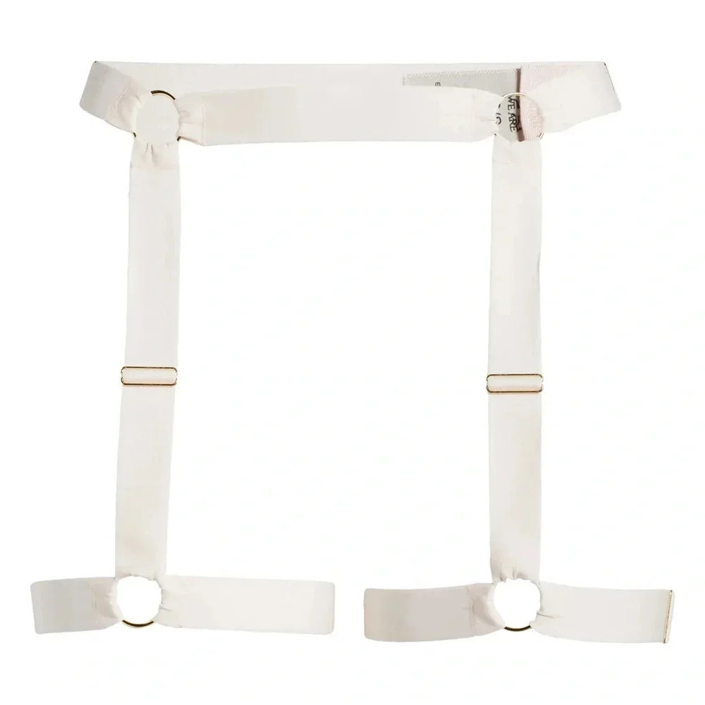 We Are HAH Strung Out Cream O-Ring Adjustable Garter Belt - Picture 4 of 4